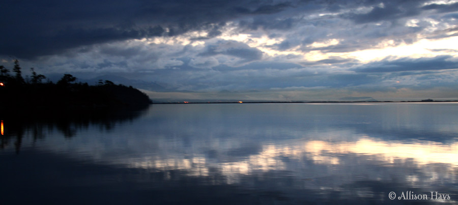 twilight at dungeness spit